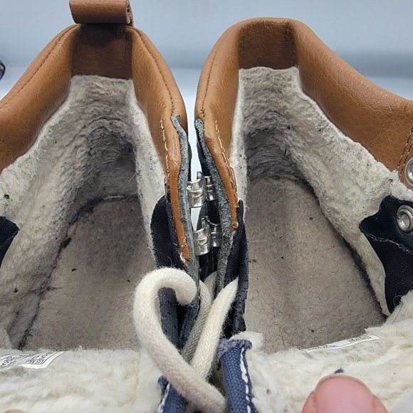 Vans Sk8 Hi Womens 6.5 Blue Sneaker Shoes Casual Outdoors Comfort Warm - Picture 11 of 14